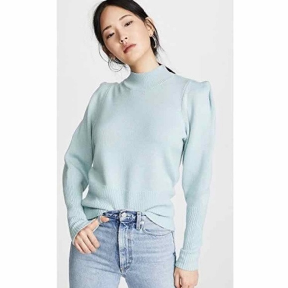 Joie Sweaters - (NWT) Joie | Marquetta Puff Sleeve Blue Sweater